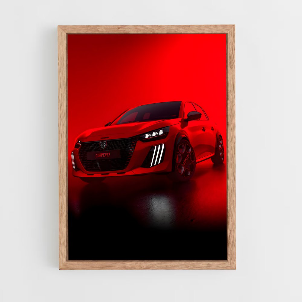 Poster 208 GTI Éclatant – affiche Peugeot (vue 4)